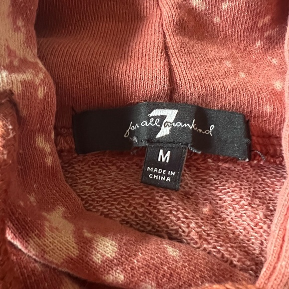 7 for all mankind bleached tunic hoodie - Picture 3 of 9